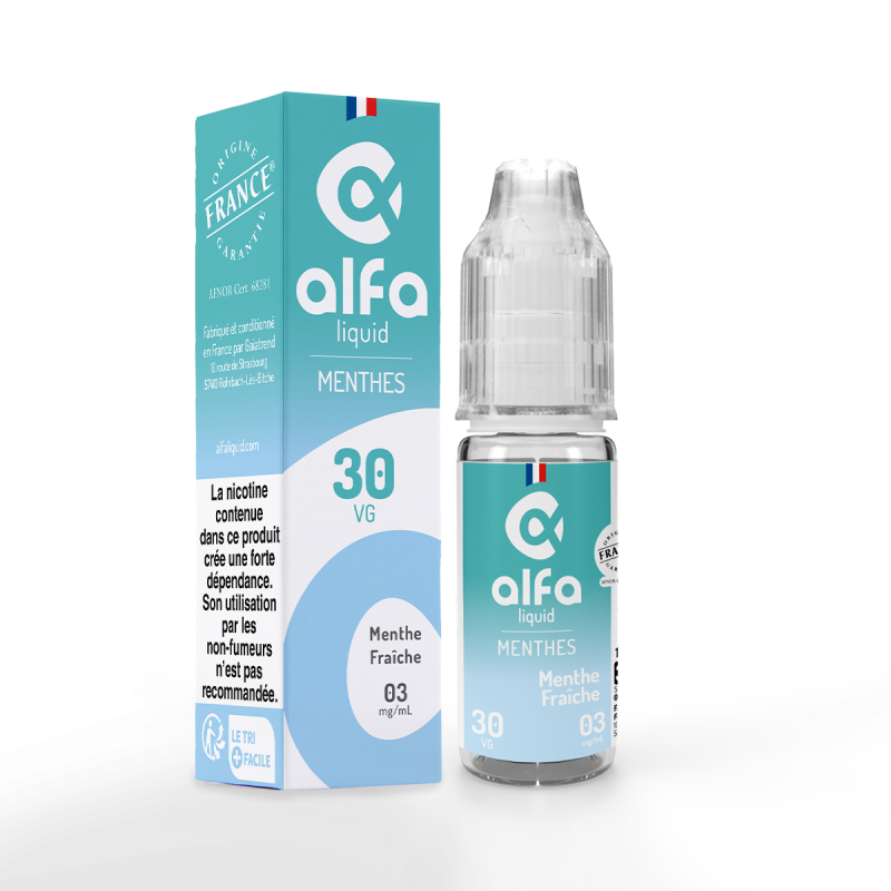 Menthe Fraîche Alfaliquid Menthes 10mL Menthe Fraîche Alfaliquid Menthes 10mL