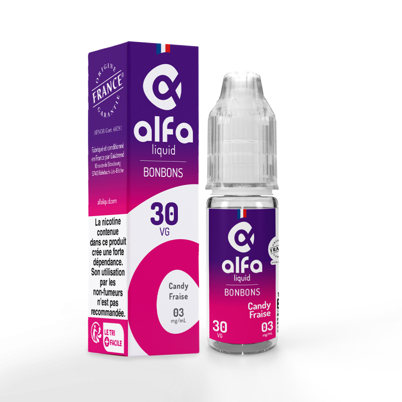 Candy Fraise Alfaliquid bonbons 10mL