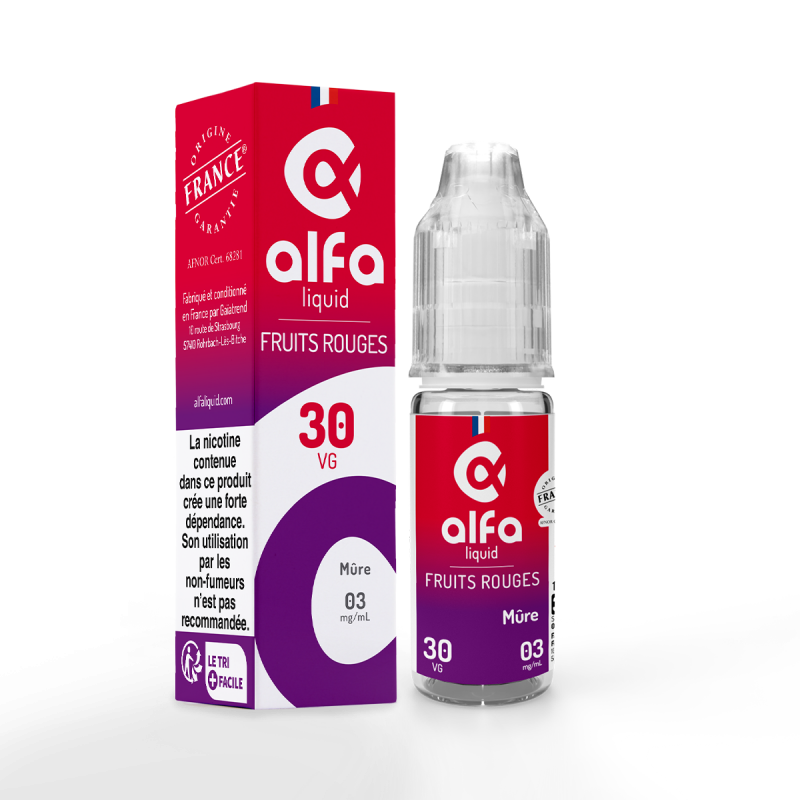 Mûre Alfaliquid Fruits Rouges 10mL Mûre Alfaliquid Fruits Rouges 10mL