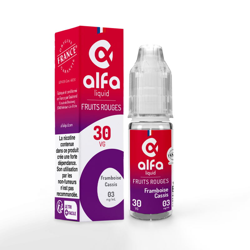 Framboise Cassis Alfaliquid Fruits Rouges 10mL Framboise Cassis Alfaliquid Fruits Rouges 10mL