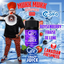 Ice Boysenberry & Fraises de lune Crazy Juice Mukk Mukk